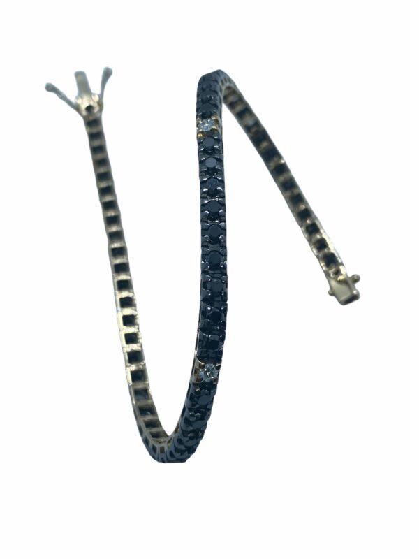 Bracciale Tennis Oro rosa e Black Diamonds