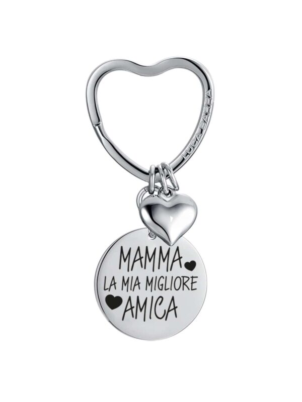 Portachiavi in Acciaio Mamma sei la mia Migliore Amica Luca Barra