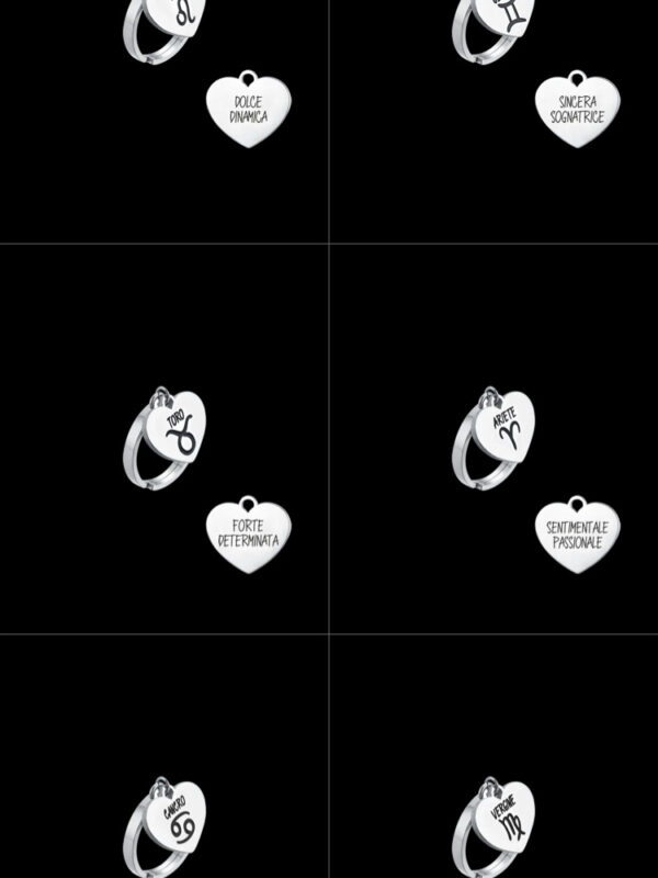 Anello Donna Segno Zodiacale in Acciaio Luca Barra
