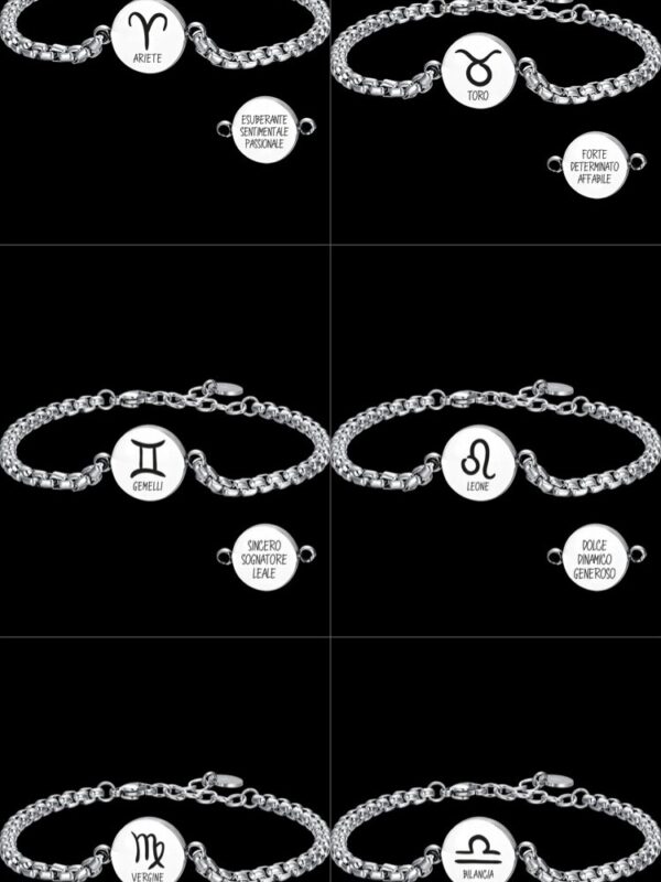 Bracciale Uomo Segno Zodiacale in Acciaio Luca Barra
