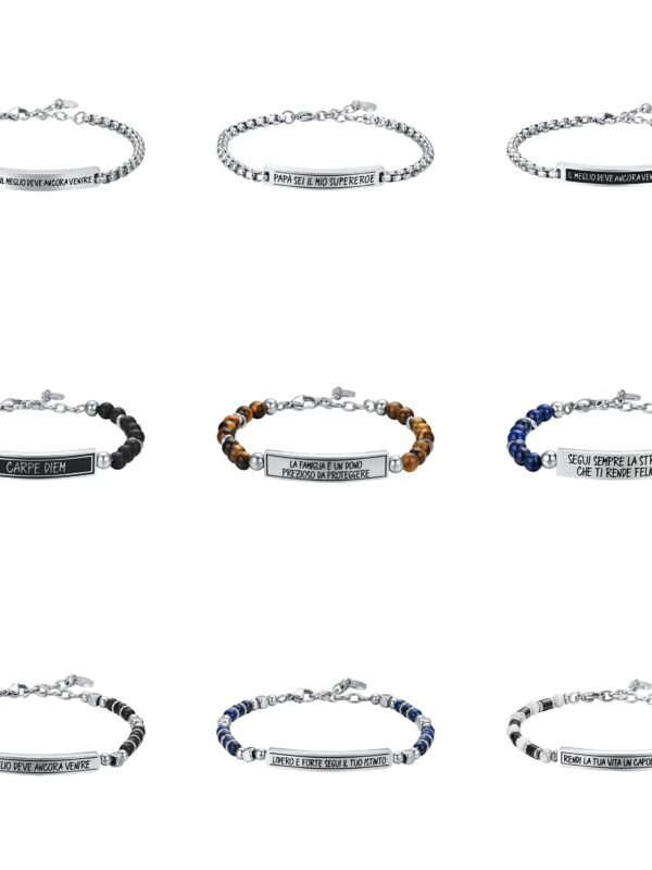 Bracciale Uomo in Acciaio con Dedica Luca Barra