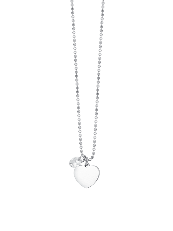 Collana acciaio Donna con Elemento e Zircone Luca Barra