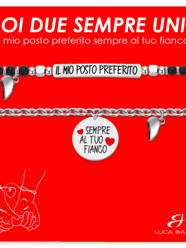Bracciale Coppia Condivisione in Acciaio Luca Barra