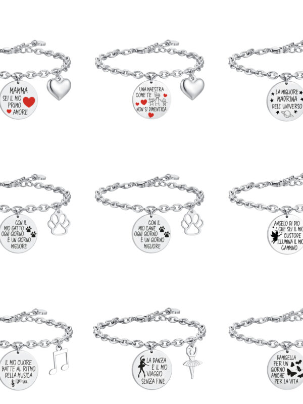 Bracciale Acciaio Donna Dediche Luca Barra