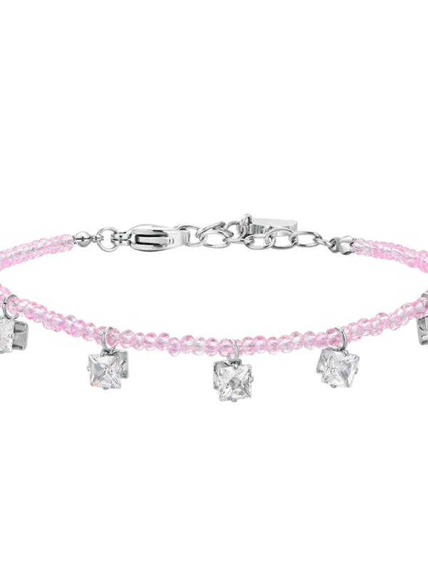 Bracciale Donna in Acciaio Pietre Colorate e Zirconi Luca Barra