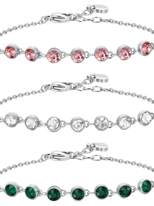 Bracciale in Acciaio Cristalli Donna Luca Barra