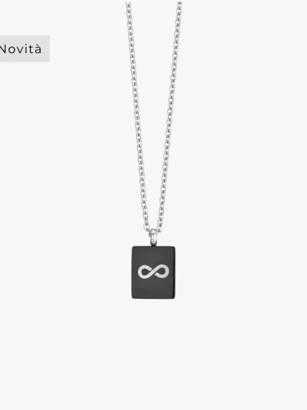 Collana Uomo in Acciaio Piastra Black Luca Barra