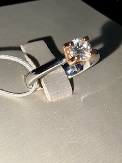Anello Solitario Comete