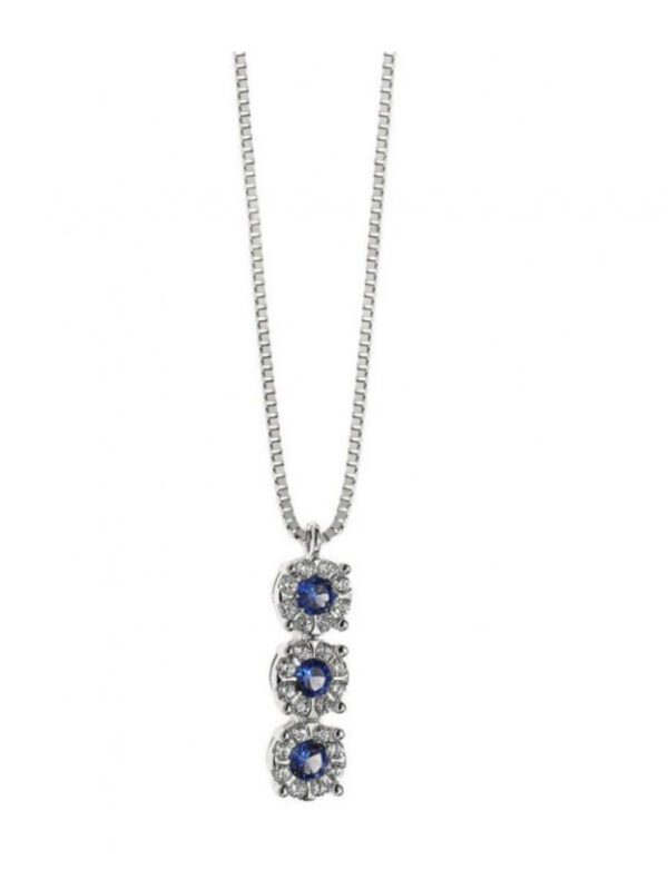 Collana Diamanti e Zaffiri Comete