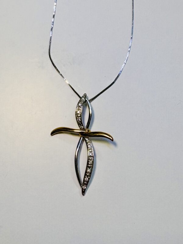 Collana Croce Donna Bicolor Comete
