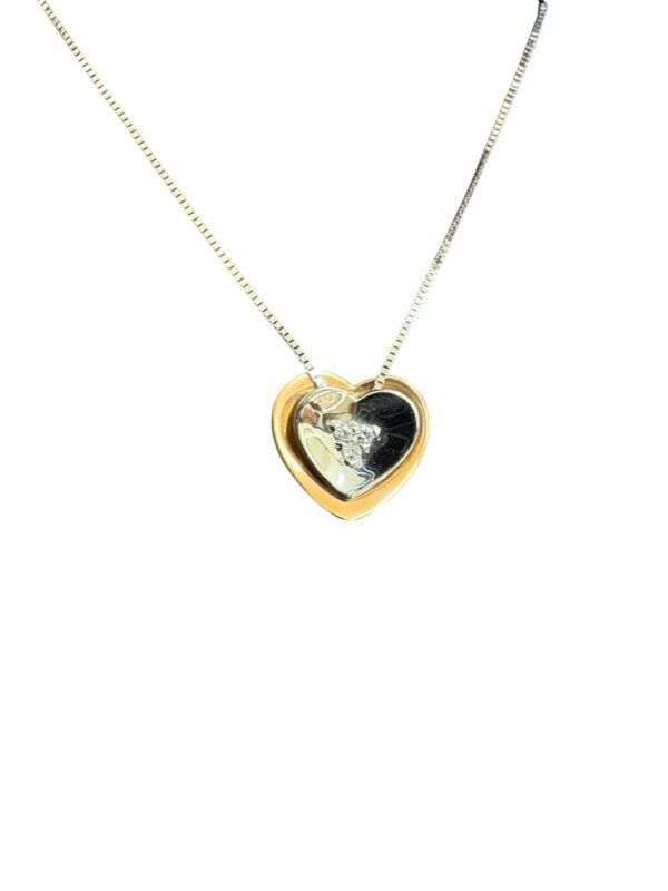 Ciondolo Cuore Oro Comete