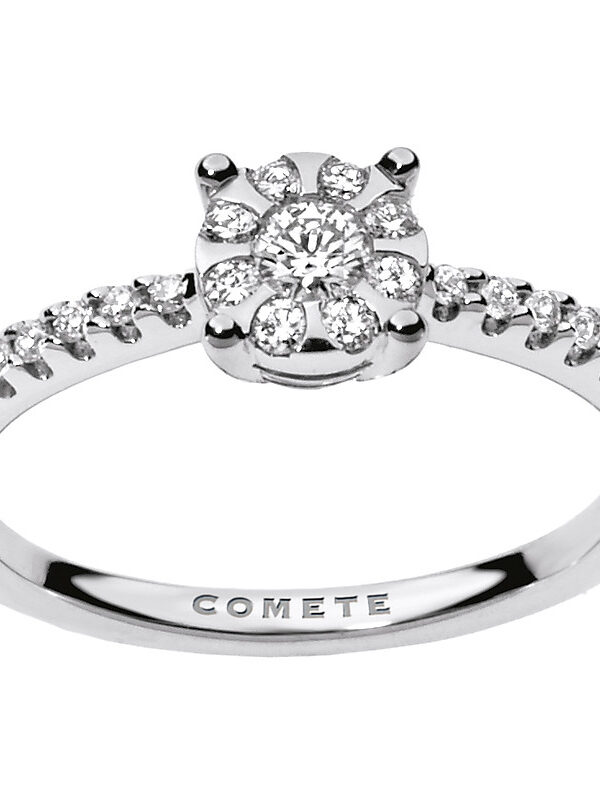 Anello Solitario Donna Comete Oro