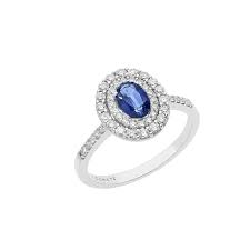Anello Donna Zaffiro Blu Comete