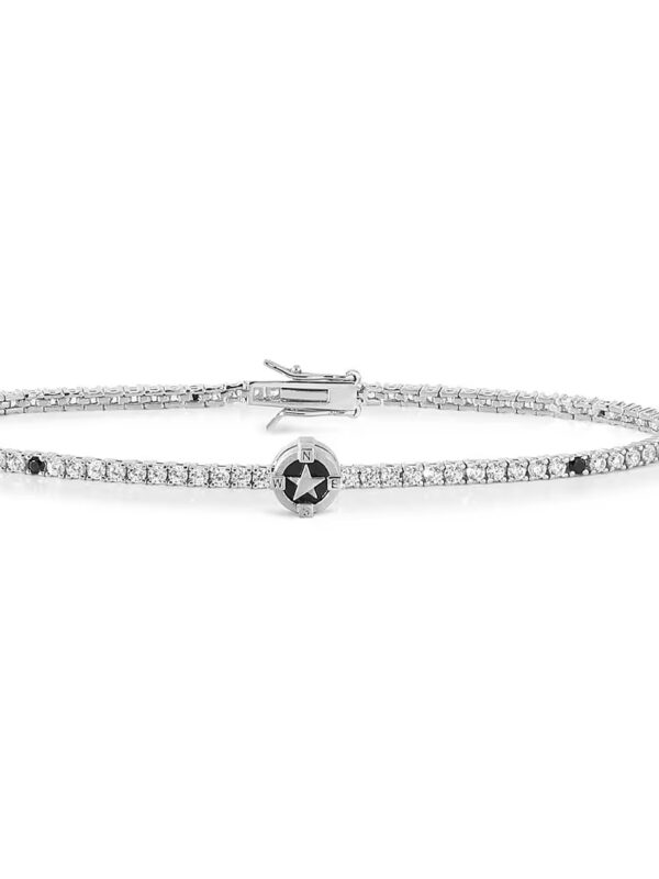 Bracciale Tennis Stella Uomo Comete Argento