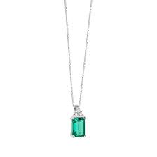 Collana Donna oro e diamanti Smeraldo Comete