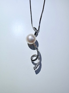Collana Donna Perle e Brillanti Oro Comete