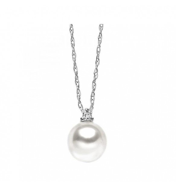 Collana Perla e Diamanti Comete Oro