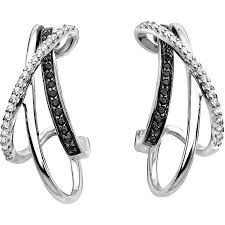 Orecchini Donna Oro Brillanti Black Comete