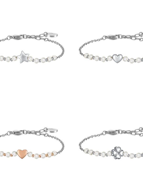 Bracciale Donna Perle e Acciaio Luca Barra
