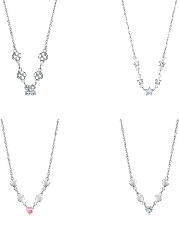Collana Donna Simboli Zirconi Acciaio Luca Barra