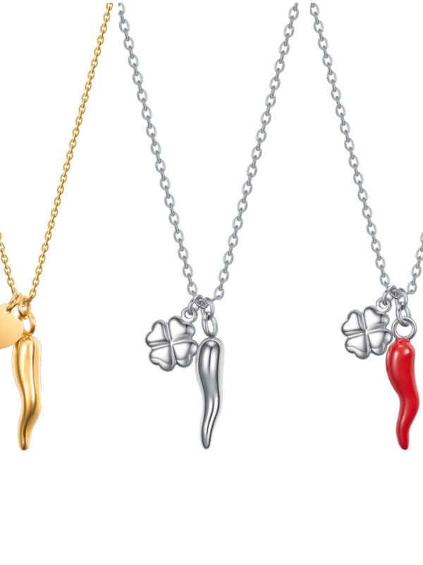 Collana Corno Acciaio Donna Luca Barra