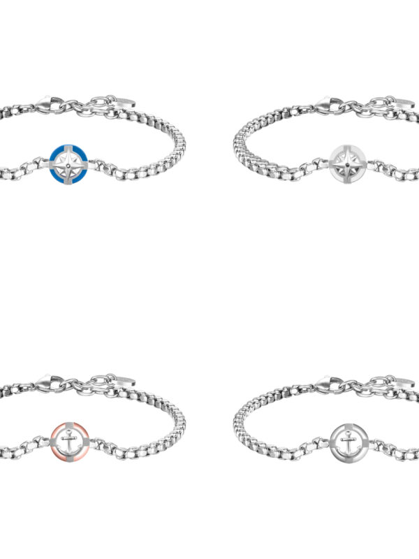 Bracciale Simbolo Marino in Acciaio Uomo Luca Barra