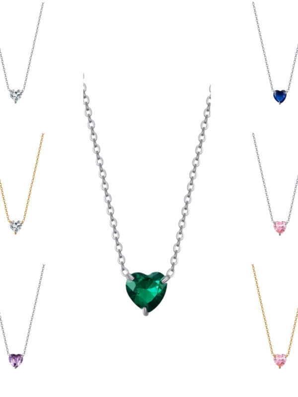 Collana Cristallo Cuore Donna in Acciaio Luca Barra
