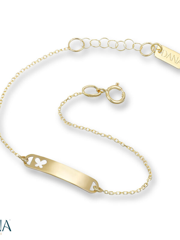 Bracciale Targhetta Quadrifoglio Oro 9 Kt
