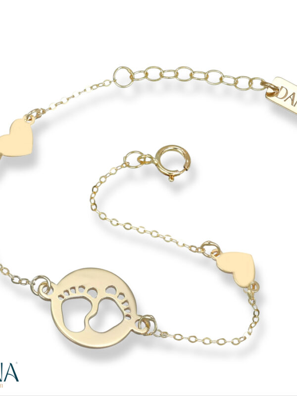 Bracciale Baby Piedini Oro 9 Kt
