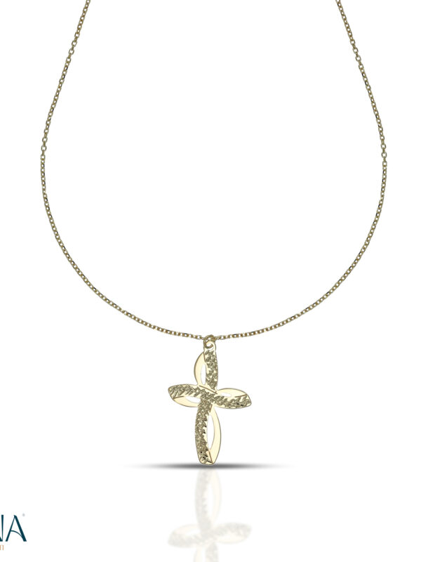 Collana Croce Stilizzata Donna Oro 9 KT