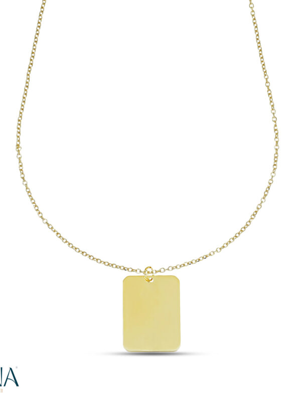 Collana Piastra in Oro 9 KT