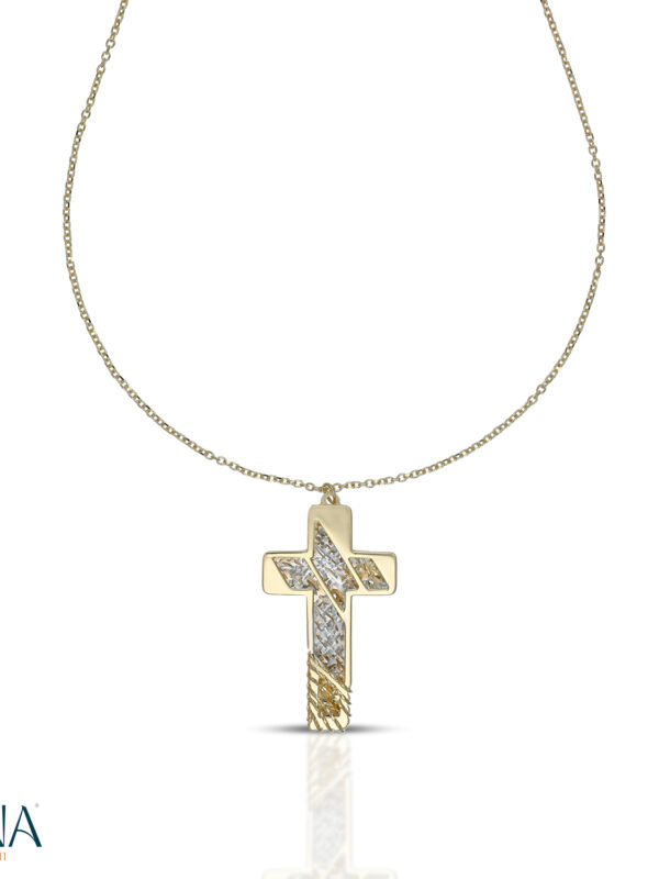 Collana Croce Corpus Oro 9 Kt