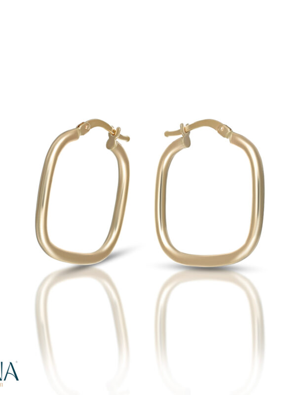 Cerchi Quadrati Donna Oro 9 Kt