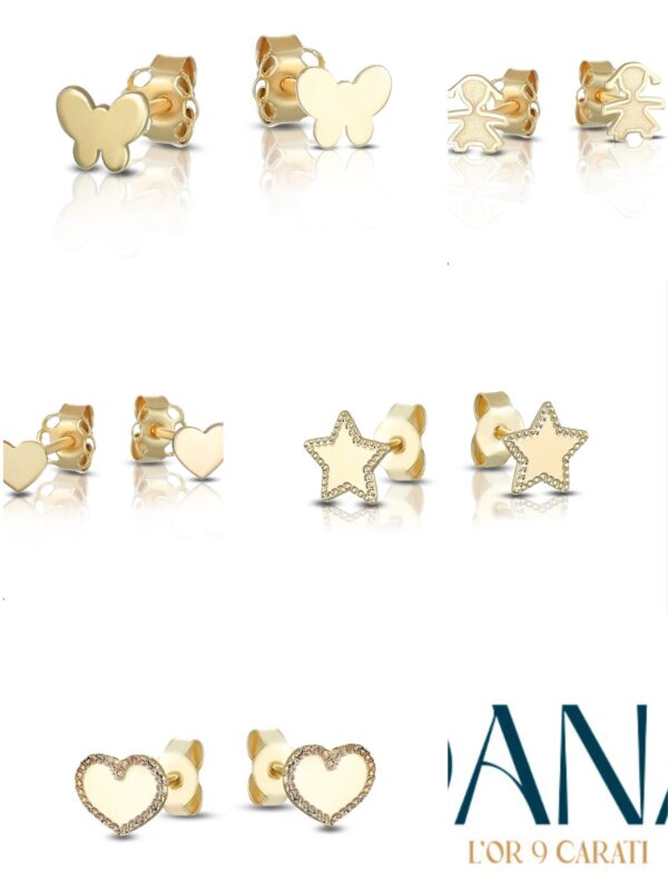 Orecchini Bimba a Lobo Oro 9 Kt