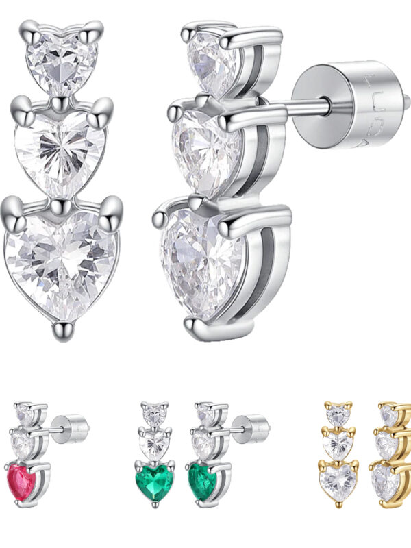 Mono Orecchino Trilogy Cuore Acciaio Luca Barra